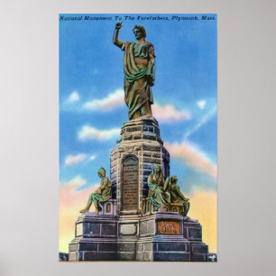 Beskåda av medborgaremonumentet till US-anfäder Poster