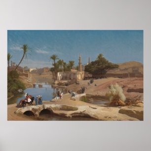 Beskåda av Medinet El-Fayoum av Jean-Léon Gérôme Poster