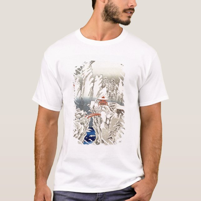 Beskåda av monteringen Haruna i snön Tee Shirt (Framsida)