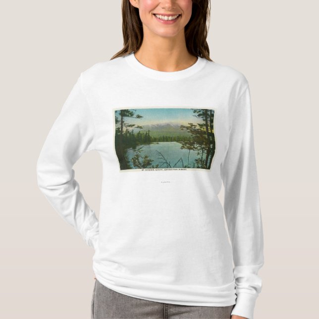 Beskåda av monteringen Katahdin, mest loftiest nå Tee (Framsida)