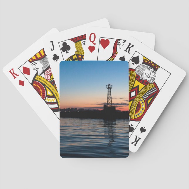 Beskåda av Montevideo på gryning, Uruguay Spel Kort (Baksidan)