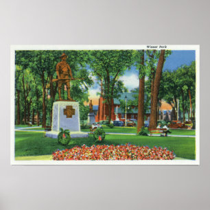Beskåda av monumentet på Wisner parkerar Poster