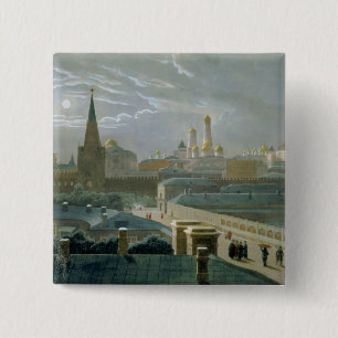 Beskåda av Moscowen Kremlin, 1840's Knapp