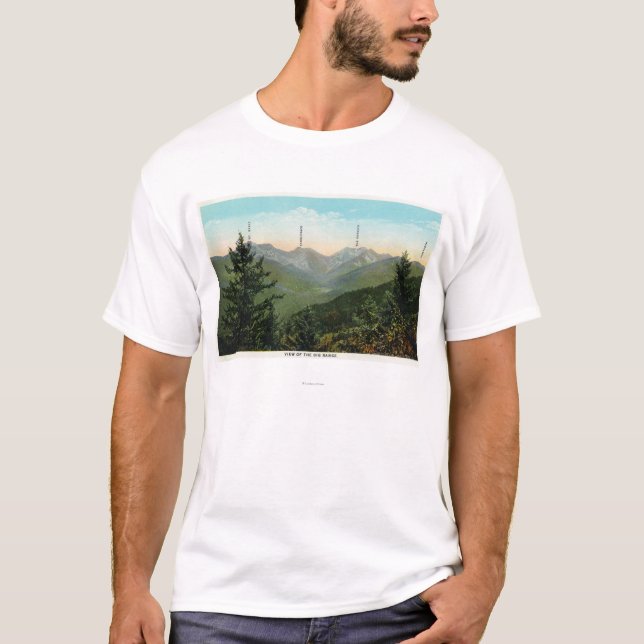 Beskåda av Mt. Marcy, saddlebacken, Sawtooth Tee Shirt (Framsida)
