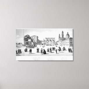 Beskåda av Munich, 1869 Canvastryck
