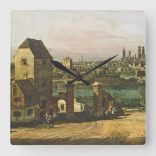 Beskåda av Munich, C. 1761 (olja på kanfas) Fyrkantig Klocka