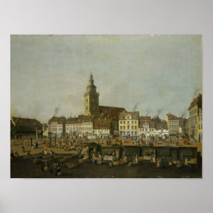 Beskåda av Neuen Markt med St Mary Poster