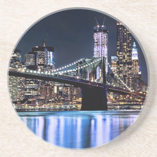 Beskåda av News York Brooklyn överbryggar Underlägg