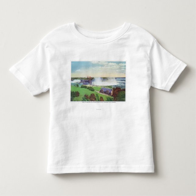 Beskåda av Niagara Falls från Oakes drev T-shirt (Framsida)