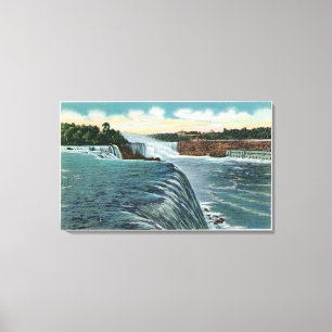 Beskåda av Niagara Falls från utsikt pekar Canvastryck