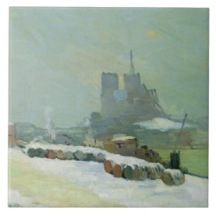 Beskåda av Notre Dame, 1894 (olja på kanfas) Kakelplatta
