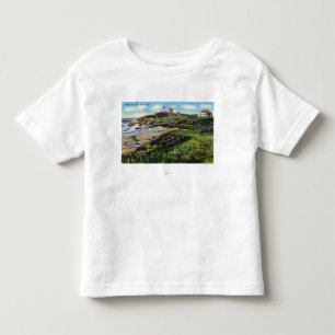 Beskåda av Nubblefyren från den York stranden T-shirt