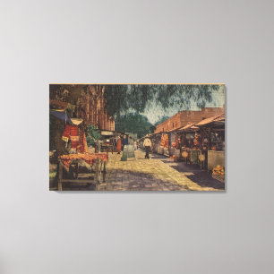 Beskåda av Olvera St. (El Paso de Los Angeles) Canvastryck
