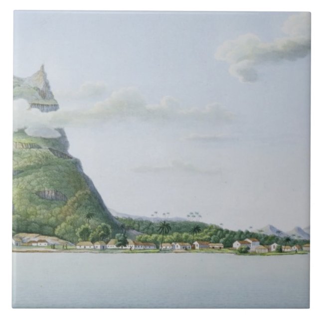 Beskåda av ön av Bora Bora, från 'resaautomatiskn Kakelplatta (Framsidan)