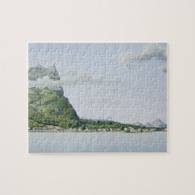 Beskåda av ön av Bora Bora, från 'resaautomatiskn Pussel (Horisontell)