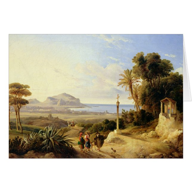 Beskåda av Palermo, 1840 Hälsningskort (Framsidan Horizontal)