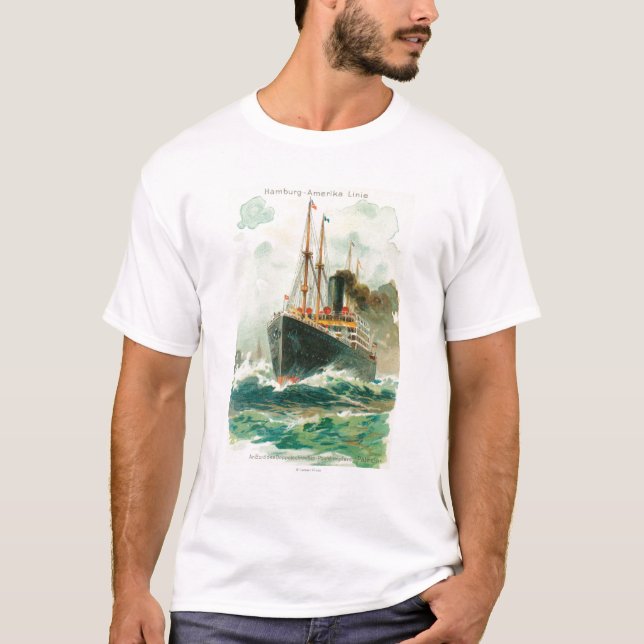 Beskåda av Patriciaen på havet, Hamburg-Amerika T-shirt (Framsida)