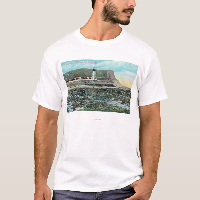Beskåda av pekar Loma LighthouseSan Diego, CA Tee Shirt (Framsida)