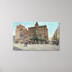 Beskåda av Pergola i banbrytare kvadrerar Canvastryck