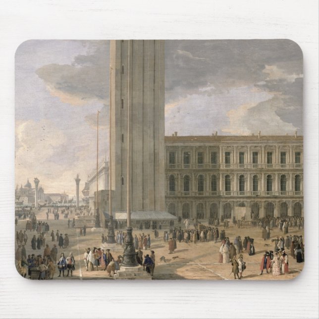 Beskåda av piazzaen San Marco, Venedig, c.1726 Musmatta (Framsidan)