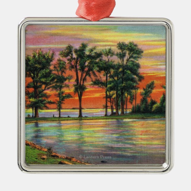 Beskåda av pilbåge, och pilen pekar julgransprydnad metall (Framsidan)