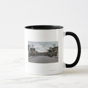 Beskåda av plazaen, den Tahquitz kanjonen Mugg