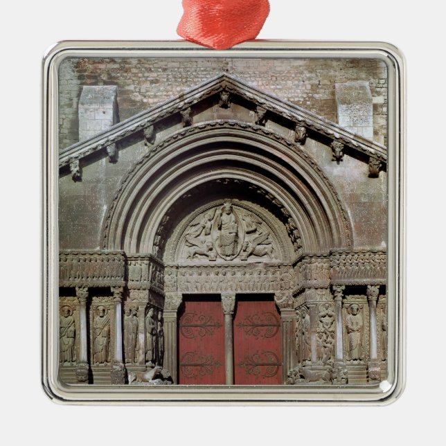 Beskåda av portalen julgransprydnad metall (Framsidan)