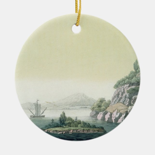 Beskåda av Potomacet River nära Mount Vernon Julgransprydnad Keramik (Framsidan)