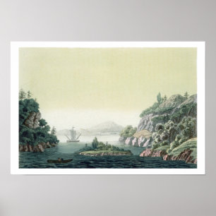 Beskåda av Potomacet River nära Mount Vernon Poster