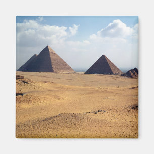 Beskåda av pyramiderna av Cheops Magnet