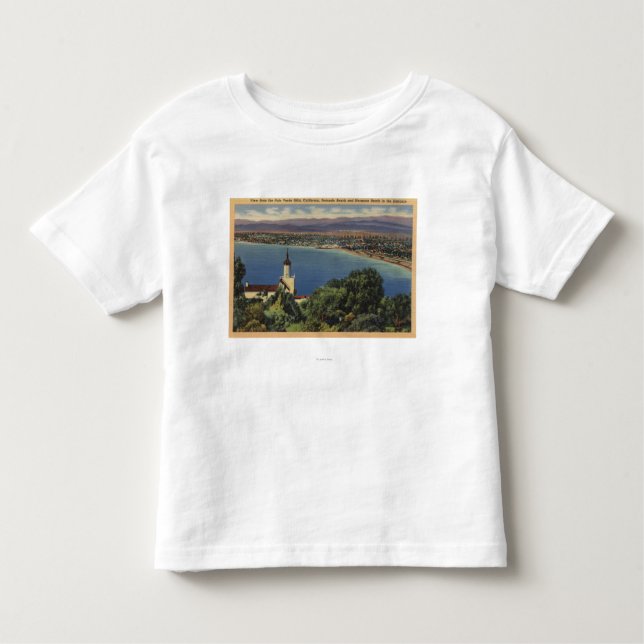 Beskåda av Redondo & Hermosa stränder, Kalifornien T-shirt (Framsida)