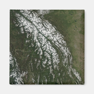 Beskåda av rocky mountains magnet