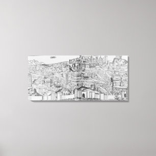 Beskåda av Rome, 1493 Canvastryck
