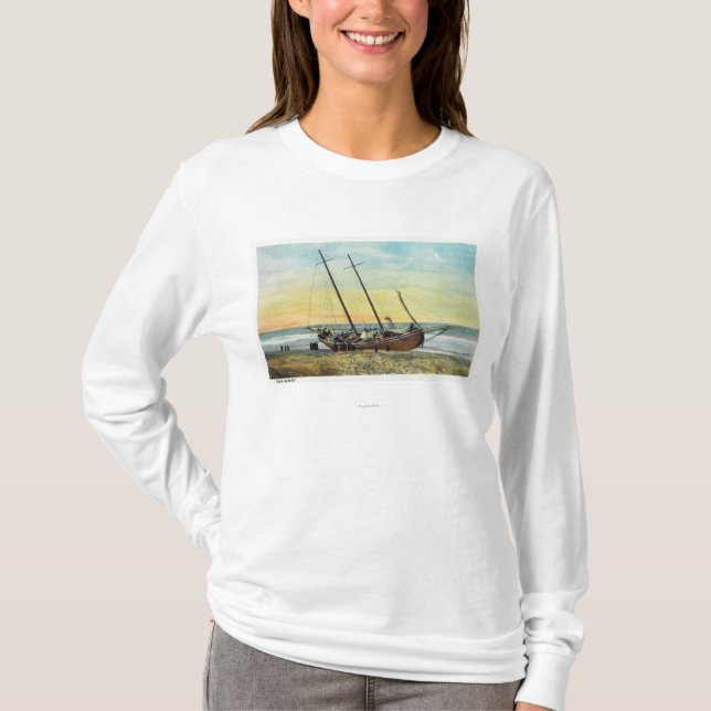 Beskåda av romspringerfrakten Ashore T-shirt (Framsida)