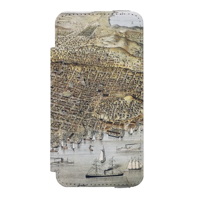 Beskåda av San Francisco, 1878 Incipio iPhone Wallet Skal (Folio Framsidan)