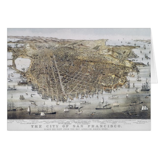 Beskåda av San Francisco, 1878 OBS Kort (Framsidan Horizontal)