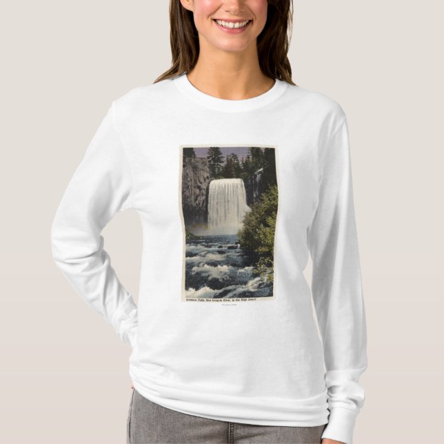 Beskåda av San Joaquin River & regnbågenedgångar T-shirt (Framsida)