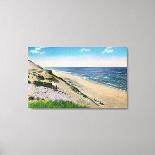 Beskåda av Sanddyner och stranden Canvastryck