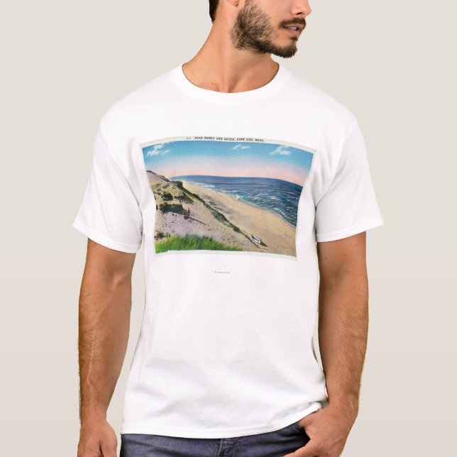 Beskåda av Sanddyner och stranden T-shirt (Framsida)