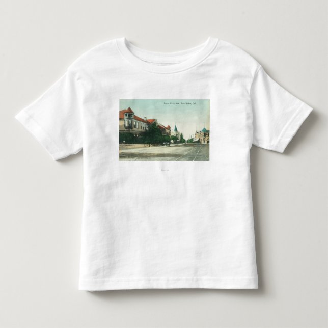 Beskåda av Santa Cruz AvenueLos Gatos, CA T-shirt (Framsida)