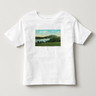 Beskåda av sjöblomma med Mt.-bagaren i avstånd T-shirt
