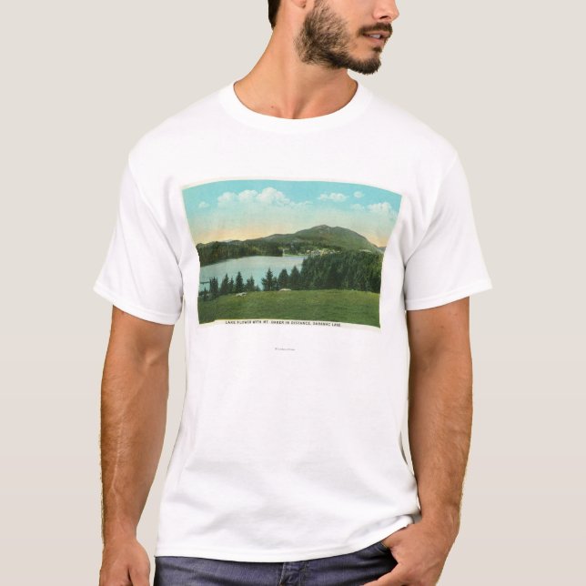 Beskåda av sjöblomma med Mt.-bagaren i avstånd T-shirt (Framsida)