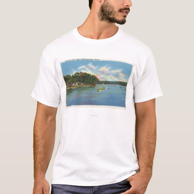 Beskåda av sjön Cobbosseecontee i den Pernette Tee (Framsida)