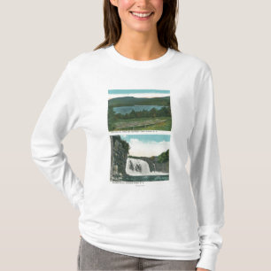 Beskåda av sjön från Mt Whitney, regnbågenedg Tee Shirt