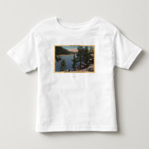 Beskåda av sjön till och med gräsen t-shirt