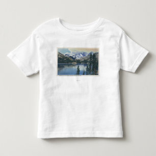 Beskåda av skuggar sjön, Sierran Nevada berg Tee