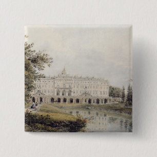 Beskåda av slott av Strelna nära St Petersburg Knapp