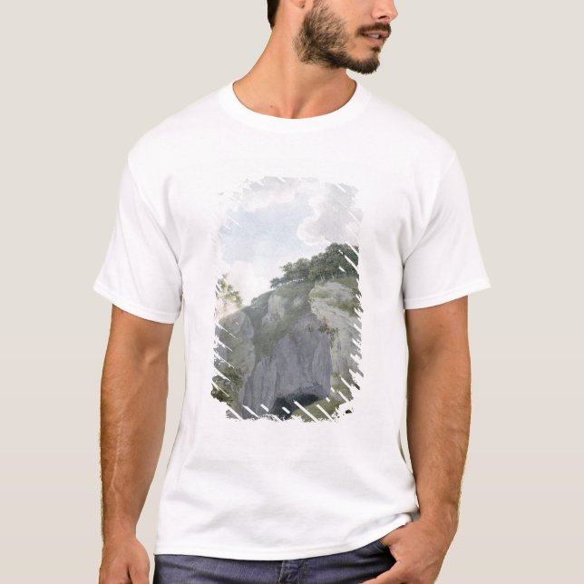 Beskåda av slott och Cavern på Castelton T-shirt (Framsida)