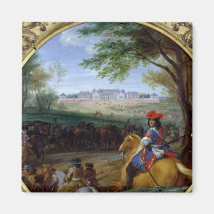 Beskåda av slotten av Versailles i 1669 Magnet