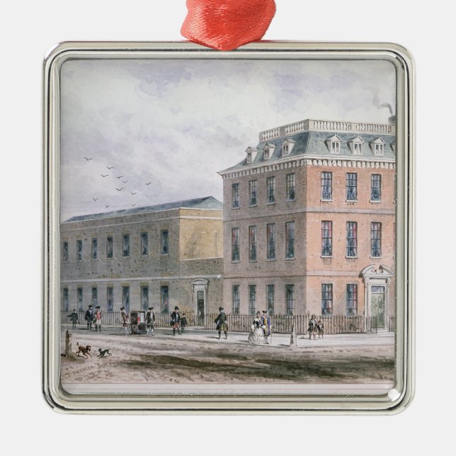 Beskåda av Soho kvadrerar och det Carlisle huset Julgransprydnad Metall (Framsidan)